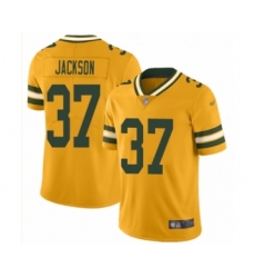 Women's Green Bay Packers #37 Josh Jackson Limited Gold Inverted Legend Football Jersey