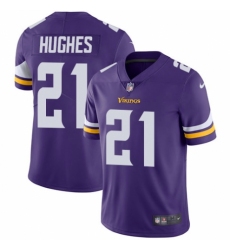 Men's Nike Minnesota Vikings #21 Mike Hughes Purple Team Color Vapor Untouchable Limited Player NFL Jersey