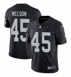 Men's Nike Oakland Raiders #45 Nick Nelson Black Team Color Vapor Untouchable Limited Player NFL Jersey