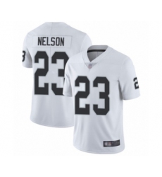 Youth Oakland Raiders #23 Nick Nelson White Vapor Untouchable Limited Player Football Jersey