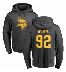 NFL Nike Minnesota Vikings #92 Jalyn Holmes Ash One Color Pullover Hoodie