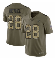 Youth Nike Atlanta Falcons #28 Justin Bethel Limited Olive/Camo 2017 Salute to Service NFL Jersey