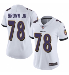 Women's Nike Baltimore Ravens #78 Orlando Brown Jr. White Vapor Untouchable Limited Player NFL Jersey