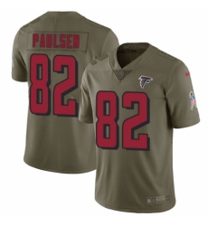 Men's Nike Atlanta Falcons #82 Logan Paulsen Limited Olive 2017 Salute to Service NFL Jersey