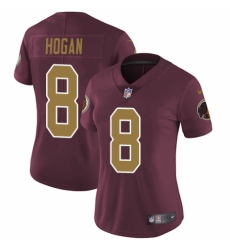Women's Nike Washington Redskins #8 Kevin Hogan Burgundy Red/Gold Number Alternate 80TH Anniversary Vapor Untouchable Limited Player NFL Jersey