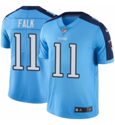 Men's Nike Tennessee Titans #11 Luke Falk Limited Light Blue Rush Vapor Untouchable NFL Jersey