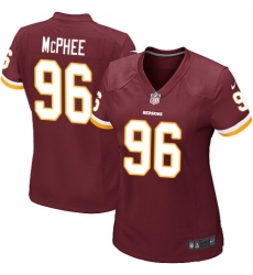 Women's Nike Washington Redskins #96 Pernell McPhee Game Burgundy Red Team Color NFL Jersey