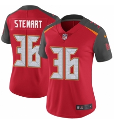 Women's Nike Tampa Bay Buccaneers #36 M.J. Stewart Red Team Color Vapor Untouchable Elite Player NFL Jersey