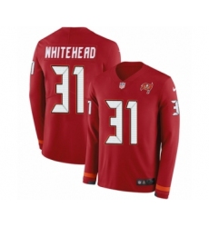 Youth Nike Tampa Bay Buccaneers #31 Jordan Whitehead Limited Red Therma Long Sleeve NFL Jersey