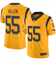 Men's Nike Los Angeles Rams #55 Brian Allen Limited Gold Rush Vapor Untouchable NFL Jersey