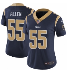 Women's Nike Los Angeles Rams #55 Brian Allen Navy Blue Team Color Vapor Untouchable Limited Player NFL Jersey