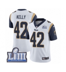 Men's Nike Los Angeles Rams #42 John Kelly White Vapor Untouchable Limited Player Super Bowl LIII Bound NFL Jerse