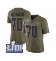 Men's Nike Los Angeles Rams #70 Joseph Noteboom Limited Olive 2017 Salute to Service Super Bowl LIII Bound NFL Jersey
