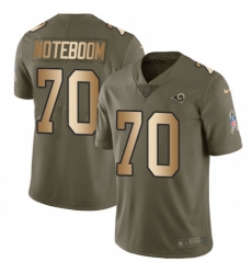 Youth Nike Los Angeles Rams #70 Joseph Noteboom Limited Olive/Gold 2017 Salute to Service NFL Jersey