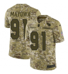 Men's Nike Arizona Cardinals #91 Benson Mayowa Limited Camo 2018 Salute to Service NFL Jersey
