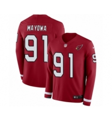 Men's Nike Arizona Cardinals #91 Benson Mayowa Limited Red Therma Long Sleeve NFL Jersey