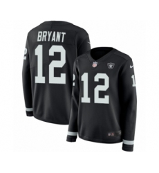 Women's Nike Oakland Raiders #12 Martavis Bryant Limited Black Therma Long Sleeve NFL Jersey
