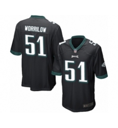 Men's Philadelphia Eagles #51 Paul Worrilow Game Black Alternate Football Jersey