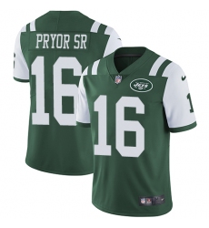 Men's Nike New York Jets #16 Terrelle Pryor Sr. Green Team Color Vapor Untouchable Limited Player NFL Jersey
