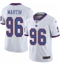 Men's Nike New York Giants #96 Kareem Martin Limited White Rush Vapor Untouchable NFL Jersey