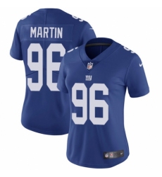 Women's Nike New York Giants #96 Kareem Martin Royal Blue Team Color Vapor Untouchable Limited Player NFL Jersey