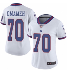 Women's Nike New York Giants #70 Patrick Omameh Limited White Rush Vapor Untouchable NFL Jersey
