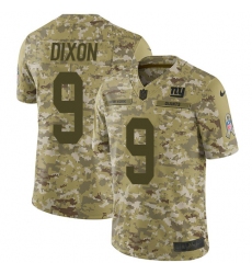 Men's Nike New York Giants #9 Riley Dixon Limited Camo 2018 Salute to Service NFL Jersey