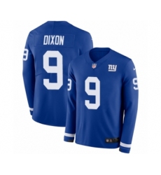 Youth Nike New York Giants #9 Riley Dixon Limited Royal Blue Therma Long Sleeve NFL Jersey