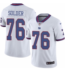 Men's Nike New York Giants #76 Nate Solder Elite White Rush Vapor Untouchable NFL Jersey