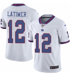 Men's Nike New York Giants #12 Cody Latimer Elite White Rush Vapor Untouchable NFL Jersey