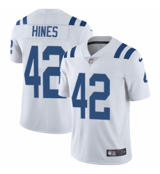 Men's Nike Indianapolis Colts #42 Nyheim Hines White Vapor Untouchable Limited Player NFL Jersey
