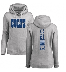 NFL Women's Nike Indianapolis Colts #21 Nyheim Hines Ash Backer Pullover Hoodie