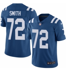 Men's Nike Indianapolis Colts #72 Braden Smith Royal Blue Team Color Vapor Untouchable Limited Player NFL Jersey