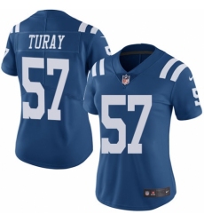 Women's Nike Indianapolis Colts #57 Kemoko Turay Limited Royal Blue Rush Vapor Untouchable NFL Jersey