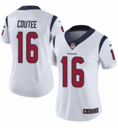 Women's Nike Houston Texans #16 Keke Coutee White Vapor Untouchable Limited Player NFL Jersey