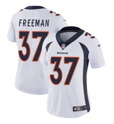 Women's Nike Denver Broncos #37 Royce Freeman White Vapor Untouchable Limited Player NFL Jersey