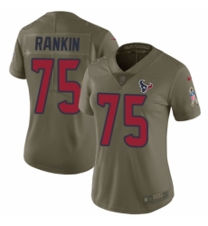 Women's Nike Houston Texans #75 Martinas Rankin Limited Olive 2017 Salute to Service NFL Jersey