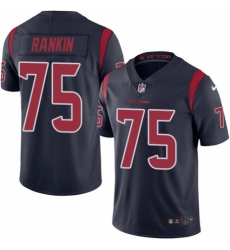 Youth Nike Houston Texans #75 Martinas Rankin Limited Navy Blue Rush Vapor Untouchable NFL Jersey