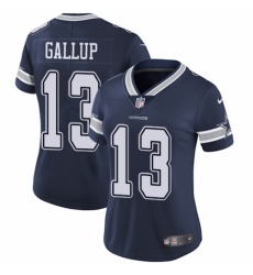 Women's Nike Dallas Cowboys #13 Michael Gallup Navy Blue Team Color Vapor Untouchable Limited Player NFL Jersey