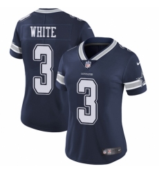 Women's Nike Dallas Cowboys #3 Mike White Navy Blue Team Color Vapor Untouchable Limited Player NFL Jersey
