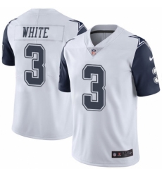 Youth Nike Dallas Cowboys #3 Mike White Limited White Rush Vapor Untouchable NFL Jersey
