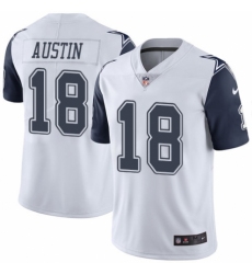 Men's Nike Dallas Cowboys #18 Tavon Austin Limited White Rush Vapor Untouchable NFL Jersey