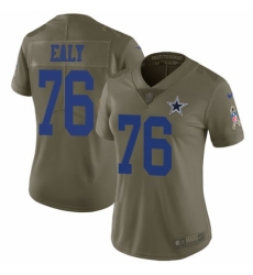 Women's Nike Dallas Cowboys #76 Kony Ealy Limited Olive 2017 Salute to Service NFL Jersey