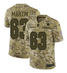 Men's Nike Dallas Cowboys #63 Marcus Martin Limited Camo 2018 Salute to Service NFL Jersey