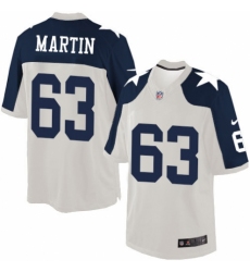 Men's Nike Dallas Cowboys #63 Marcus Martin Limited White Throwback Alternate NFL Jersey