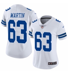 Women's Nike Dallas Cowboys #63 Marcus Martin White Vapor Untouchable Limited Player NFL Jersey