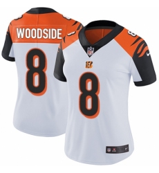 Women's Nike Cincinnati Bengals #8 Logan Woodside White Vapor Untouchable Elite Player NFL Jersey