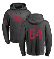 NFL Nike Arizona Cardinals #64 Mason Cole Ash One Color Pullover Hoodie