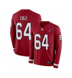 Youth Nike Arizona Cardinals #64 Mason Cole Limited Red Therma Long Sleeve NFL Jersey