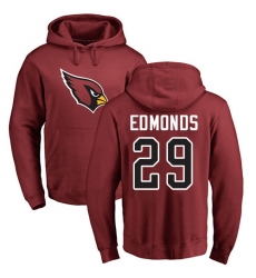 NFL Nike Arizona Cardinals #29 Chase Edmonds Maroon Name & Number Logo Pullover Hoodie